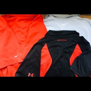 Bundle of 3 Golf Polos- Nike & Under Armour